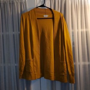 Mustard colored cardigan